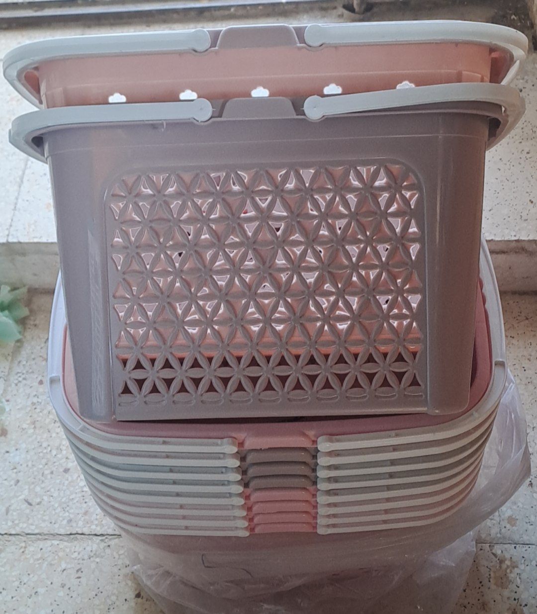 سبد پیک نیک سایز ۳ تسا بدون درب ارتفاع ۲۴ سانت