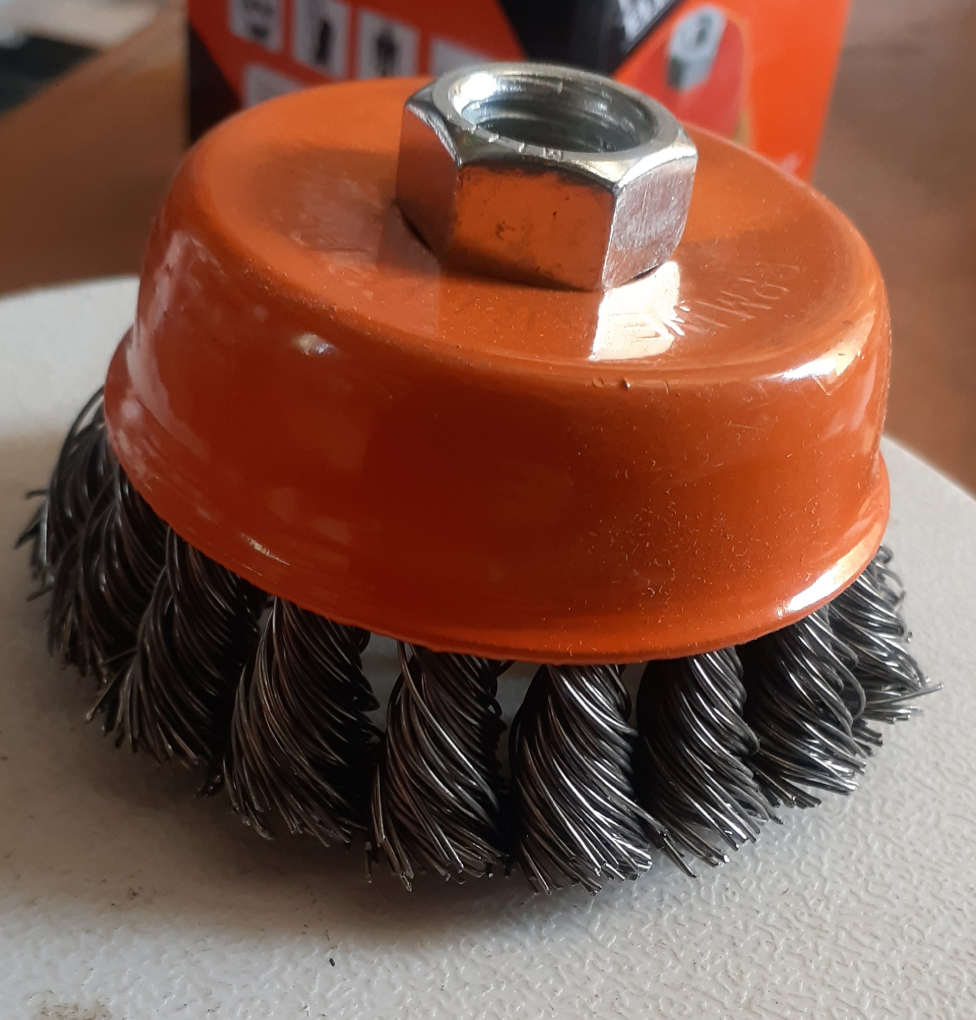 فرچه سیمی کاسه ای سایز ۷.۵  (بافته)