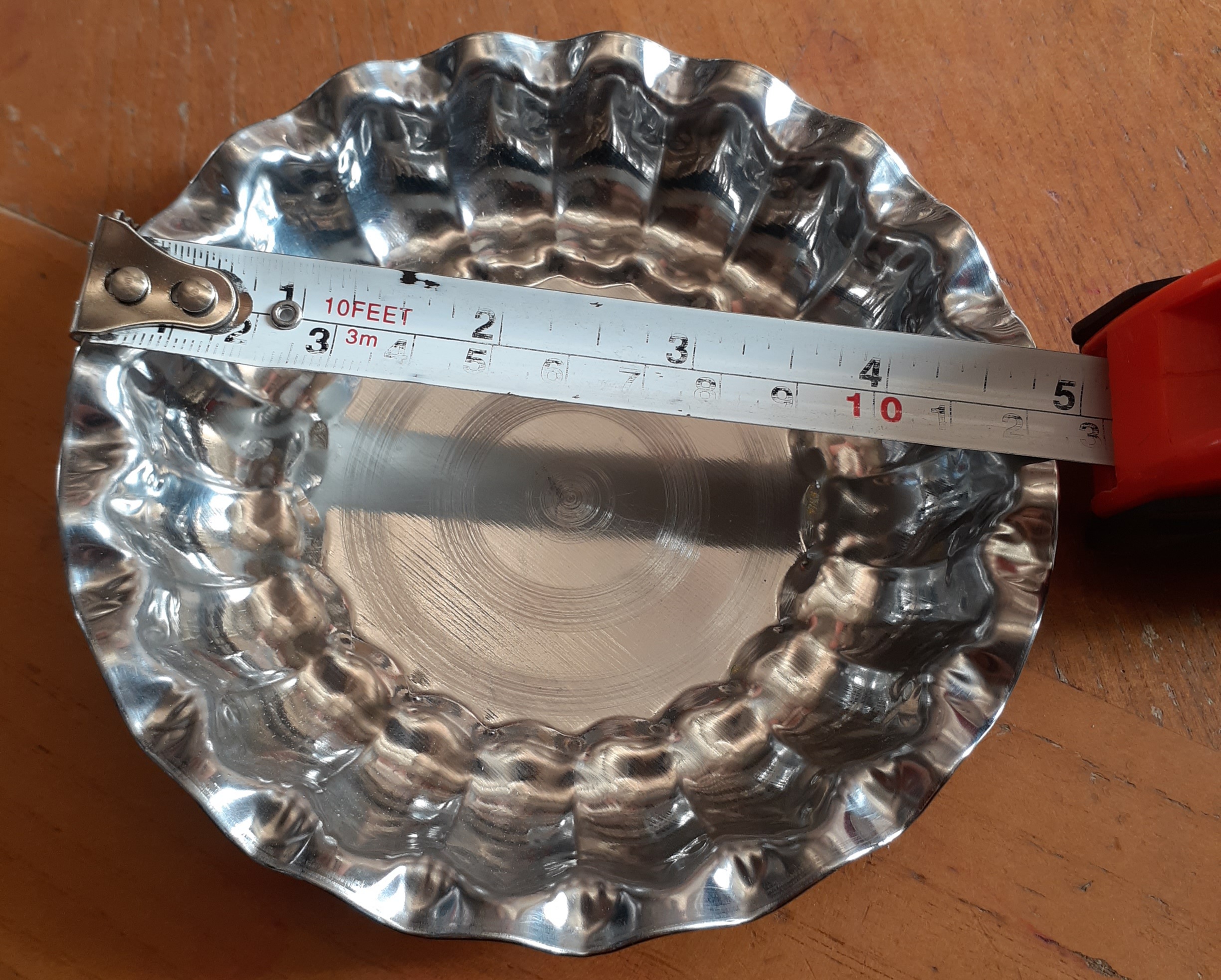 سینی استیل گرد (قطر ۱۲ سانت)