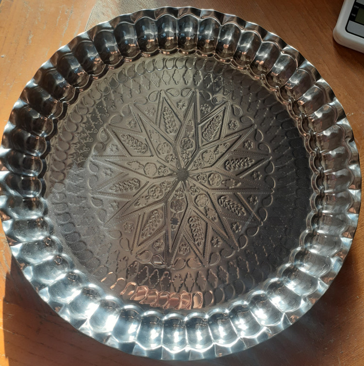 سینی استیل گرد سایز ۳ (قطر 36 سانت)