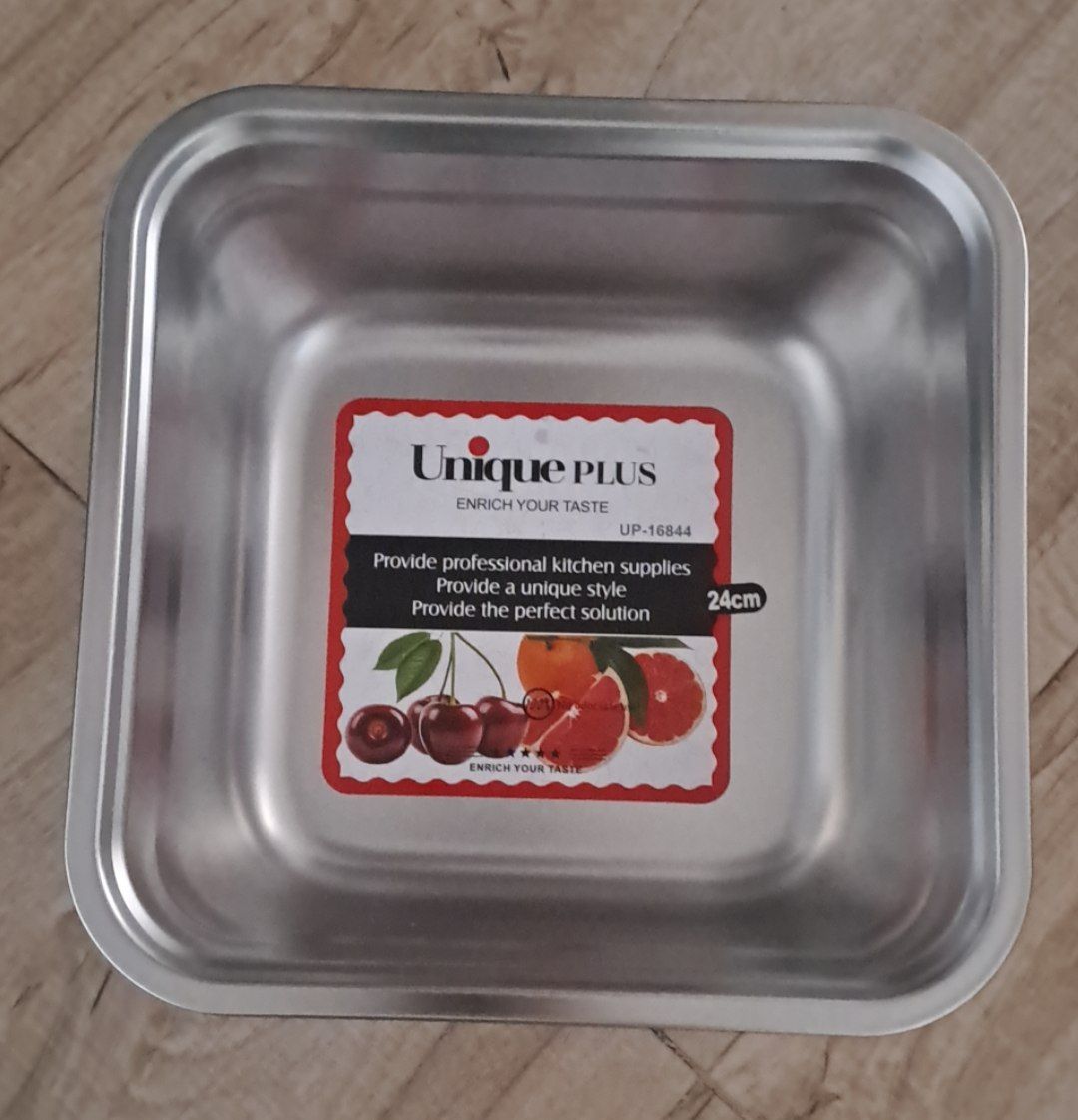 لگن استیل مربع سایز ۲۴