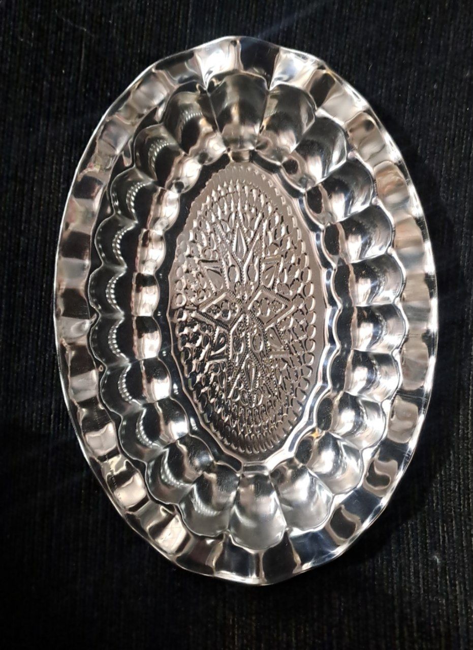 سینی استیل  بیضی کوچک